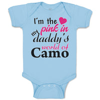 Baby Clothes I'M The Pink in My Daddy's World of Camo Baby Bodysuits Cotton