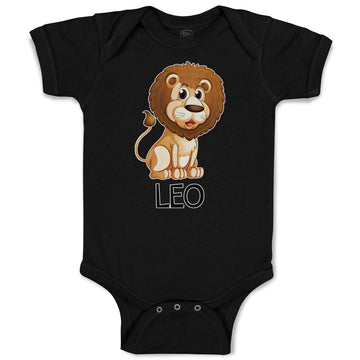 Baby Clothes Lion Your Name Leo Wild Animal Baby Bodysuits Boy & Girl Cotton