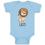 Baby Clothes Lion Your Name Leo Wild Animal Baby Bodysuits Boy & Girl Cotton