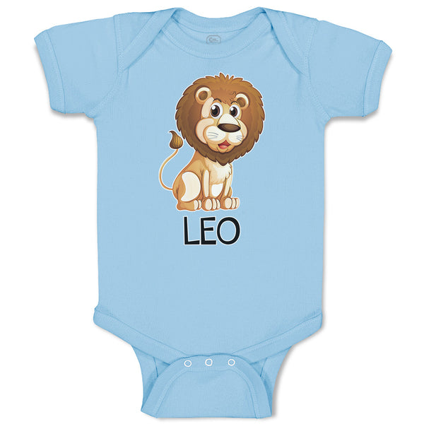 Baby Clothes Lion Your Name Leo Wild Animal Baby Bodysuits Boy & Girl Cotton