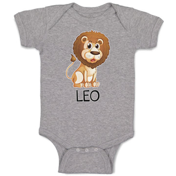 Baby Clothes Lion Your Name Leo Wild Animal Baby Bodysuits Boy & Girl Cotton