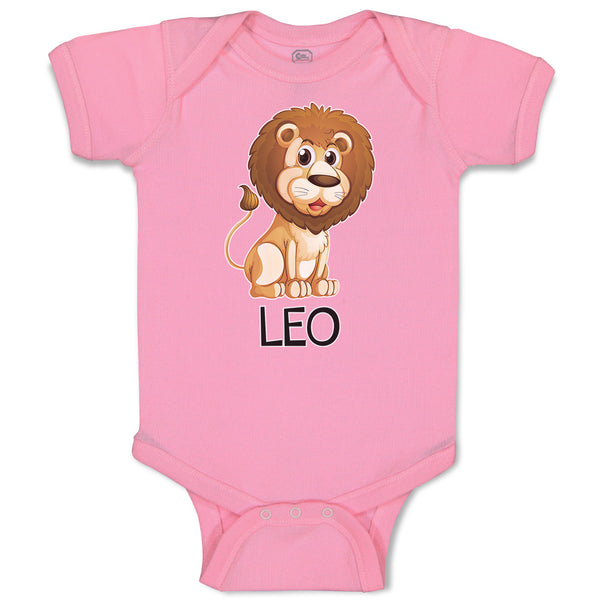 Baby Clothes Lion Your Name Leo Wild Animal Baby Bodysuits Boy & Girl Cotton