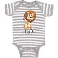 Baby Clothes Lion Your Name Leo Wild Animal Baby Bodysuits Boy & Girl Cotton