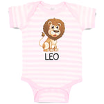 Baby Clothes Lion Your Name Leo Wild Animal Baby Bodysuits Boy & Girl Cotton