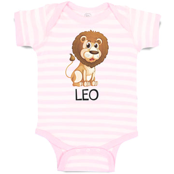 Baby Clothes Lion Your Name Leo Wild Animal Baby Bodysuits Boy & Girl Cotton