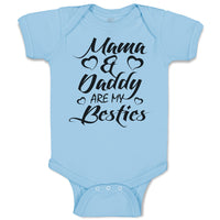 Baby Clothes Mama & Daddy Are My Besties Baby Bodysuits Boy & Girl Cotton
