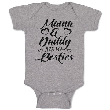 Baby Clothes Mama & Daddy Are My Besties Baby Bodysuits Boy & Girl Cotton