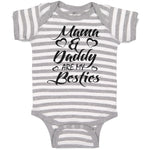 Baby Clothes Mama & Daddy Are My Besties Baby Bodysuits Boy & Girl Cotton