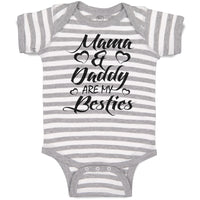 Baby Clothes Mama & Daddy Are My Besties Baby Bodysuits Boy & Girl Cotton