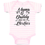 Baby Clothes Mama & Daddy Are My Besties Baby Bodysuits Boy & Girl Cotton