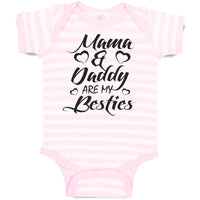 Baby Clothes Mama & Daddy Are My Besties Baby Bodysuits Boy & Girl Cotton