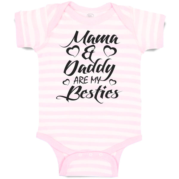 Baby Clothes Mama & Daddy Are My Besties Baby Bodysuits Boy & Girl Cotton