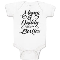 Baby Clothes Mama & Daddy Are My Besties Baby Bodysuits Boy & Girl Cotton