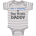 Baby Clothes Me + Mommy = 1 Broke Daddy Baby Bodysuits Boy & Girl Cotton