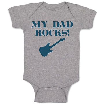 Baby Clothes My Dad Rocks Baby Bodysuits Boy & Girl Newborn Clothes Cotton