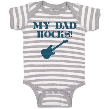 Baby Clothes My Dad Rocks Baby Bodysuits Boy & Girl Newborn Clothes Cotton