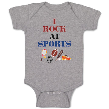 Baby Clothes I Rock at Sports Baby Bodysuits Boy & Girl Newborn Clothes Cotton