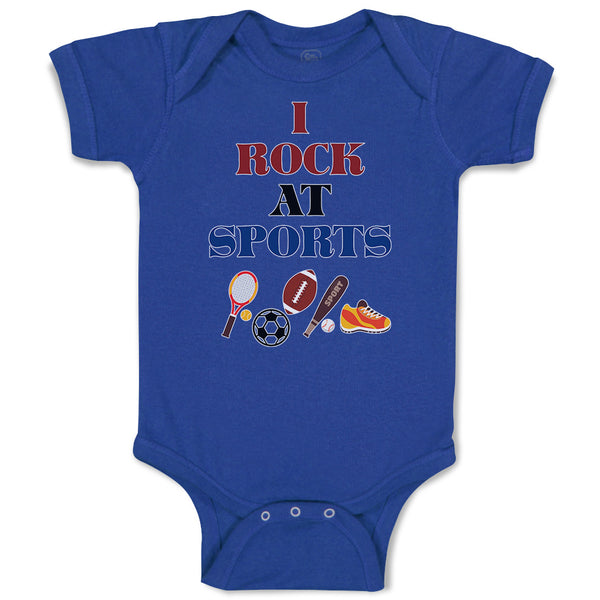 Baby Clothes I Rock at Sports Baby Bodysuits Boy & Girl Newborn Clothes Cotton