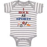 Baby Clothes I Rock at Sports Baby Bodysuits Boy & Girl Newborn Clothes Cotton