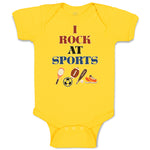 Baby Clothes I Rock at Sports Baby Bodysuits Boy & Girl Newborn Clothes Cotton