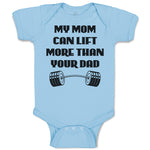 Baby Clothes My Mom Can Lift More than Your Dad Baby Bodysuits Boy & Girl Cotton