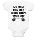 Baby Clothes My Mom Can Lift More than Your Dad Baby Bodysuits Boy & Girl Cotton