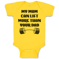 Baby Clothes My Mom Can Lift More than Your Dad Baby Bodysuits Boy & Girl Cotton