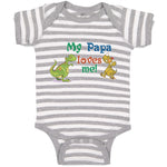Baby Clothes My Papa Loves Me! Baby Bodysuits Boy & Girl Newborn Clothes Cotton