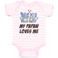 Baby Clothes My Papaw Loves Me Baby Bodysuits Boy & Girl Newborn Clothes Cotton