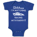 Baby Clothes Shhh I'M Watching Racing with Daddy!! Baby Bodysuits Cotton