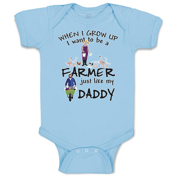 Baby Clothes When I Grow up I Want to Be A Farmer Just like My Daddy Cotton