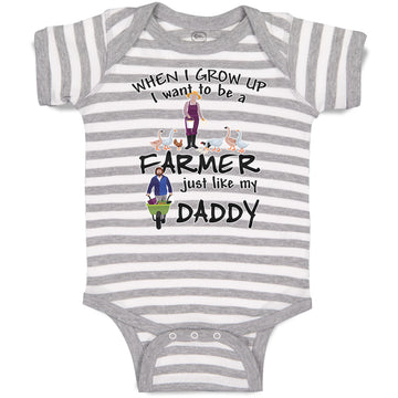 Baby Clothes When I Grow up I Want to Be A Farmer Just like My Daddy Cotton