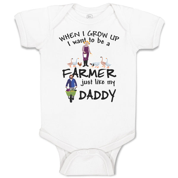 Baby Clothes When I Grow up I Want to Be A Farmer Just like My Daddy Cotton