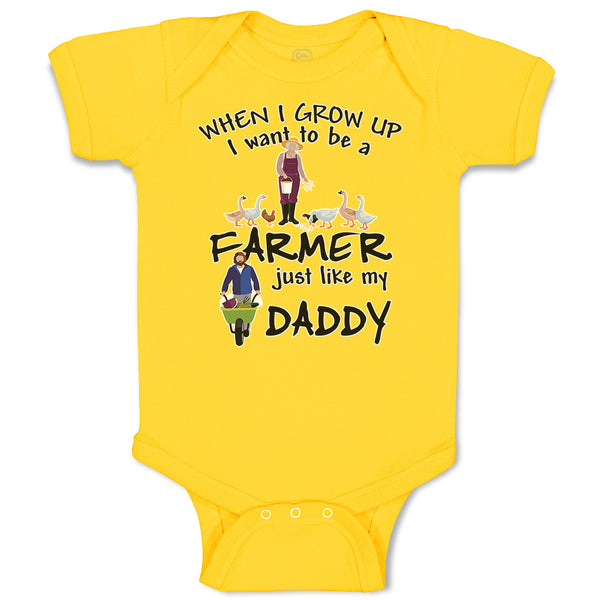 Baby Clothes When I Grow up I Want to Be A Farmer Just like My Daddy Cotton
