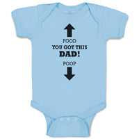 Baby Clothes Food You Got This Dad! Poop Baby Bodysuits Boy & Girl Cotton