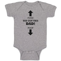 Baby Clothes Food You Got This Dad! Poop Baby Bodysuits Boy & Girl Cotton