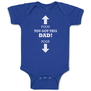 Baby Clothes Food You Got This Dad! Poop Baby Bodysuits Boy & Girl Cotton