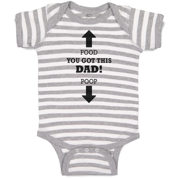 Baby Clothes Food You Got This Dad! Poop Baby Bodysuits Boy & Girl Cotton