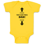 Baby Clothes Food You Got This Dad! Poop Baby Bodysuits Boy & Girl Cotton