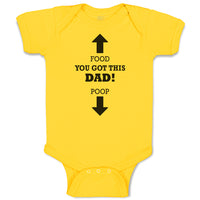 Baby Clothes Food You Got This Dad! Poop Baby Bodysuits Boy & Girl Cotton