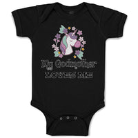 Baby Clothes My Godmother Loves Me Baby Bodysuits Boy & Girl Cotton