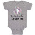 Baby Clothes My Godmother Loves Me Baby Bodysuits Boy & Girl Cotton