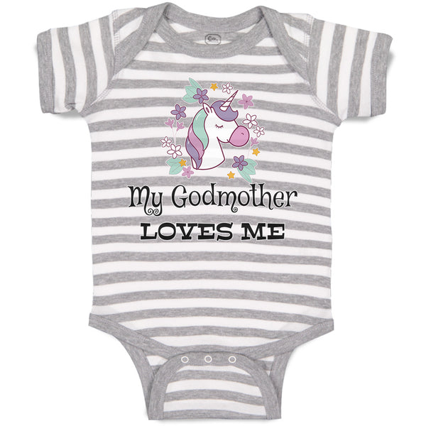 Baby Clothes My Godmother Loves Me Baby Bodysuits Boy & Girl Cotton