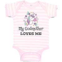 Baby Clothes My Godmother Loves Me Baby Bodysuits Boy & Girl Cotton