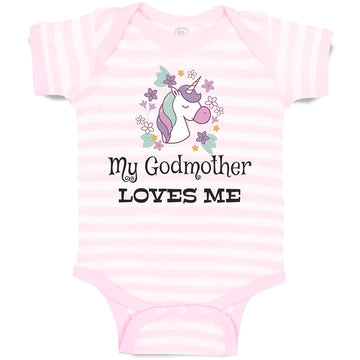 Baby Clothes My Godmother Loves Me Baby Bodysuits Boy & Girl Cotton