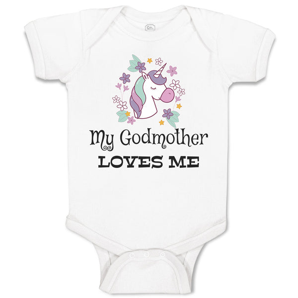 Baby Clothes My Godmother Loves Me Baby Bodysuits Boy & Girl Cotton