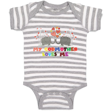 Baby Clothes My Godmother Loves Me Baby Bodysuits Boy & Girl Cotton