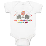 Baby Clothes My Godmother Loves Me Baby Bodysuits Boy & Girl Cotton