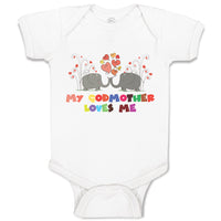 Baby Clothes My Godmother Loves Me Baby Bodysuits Boy & Girl Cotton