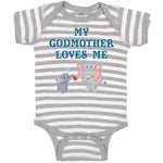 Baby Clothes My Godmother Loves Me Baby Bodysuits Boy & Girl Cotton